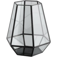 422119 Подсвечник AMBATOBE, L170, B145, H190, стекло, черный, серый