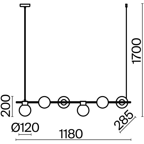 Подвесной светильник Freya FR5232PL-06B