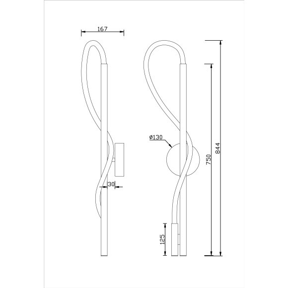 Бра Maytoni MOD166WL-L12G3K Tau светодиодная LED 13W