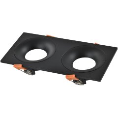 ST259.408.02 Св-к встр. Черный GU10 2*50W IP44 L100xW200xH40 -V Без ламп Встраиваемые светильники
