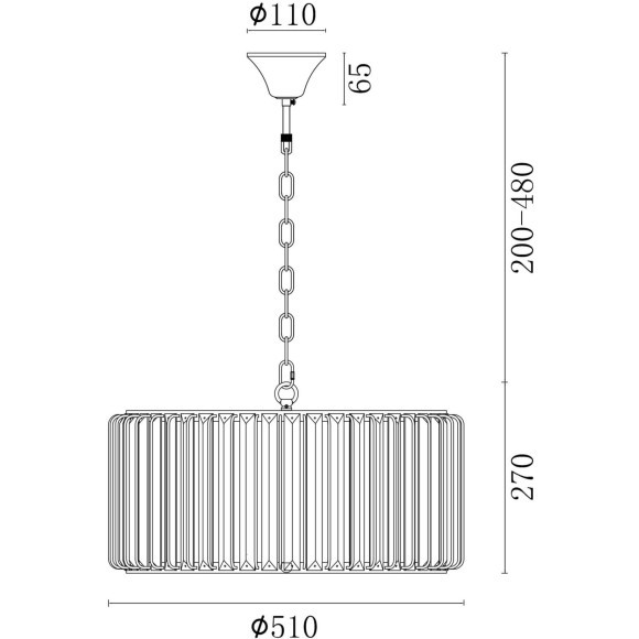 Люстра подвесная Freya FR1005PL-05SC Esme под лампы 5xE14 60W