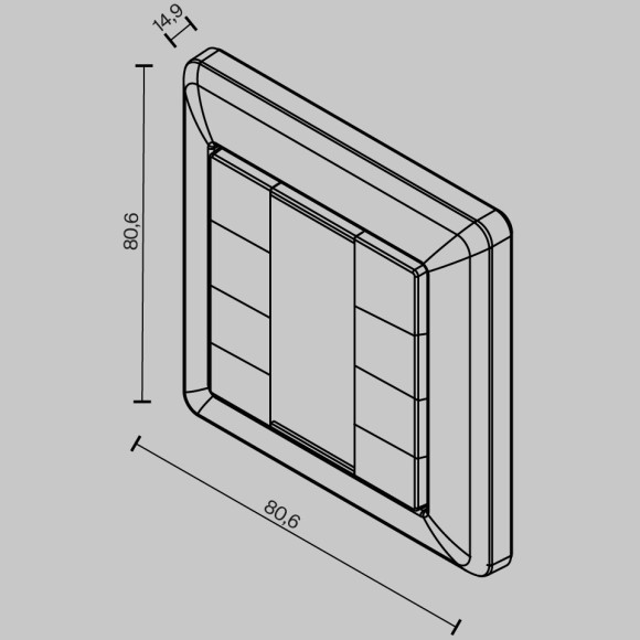 8-ми кнопочная настенная панель Maytoni DALI 721042