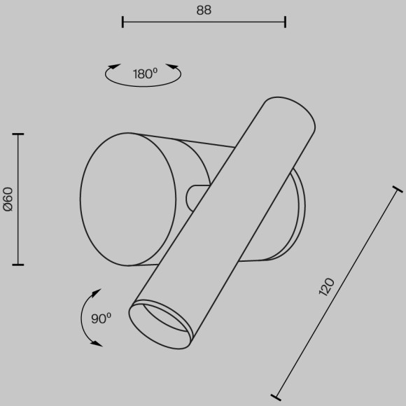Настенный светильник (бра) Maytoni MOD433WL-L3B3K1