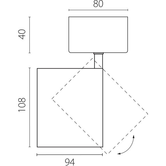 Черный накладной поворотный светодиодный спот 35Вт 24° 3000К CRI90 3176Лм Alta Base Lightstar A5436SO