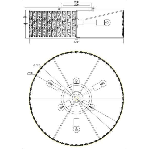 Люстра потолочная Maytoni MOD184PL-06CH Gelid под лампы 6xE27 60W Люстра потолочная Maytoni MOD184PL-06CH Gelid под лампы 6xE27 60W