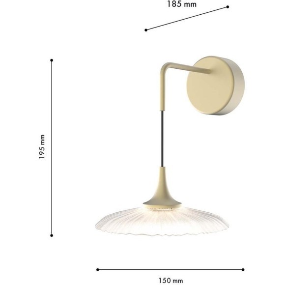 4657-1W, настенный светильник, D195xW150xH185, LEDx4W, 280LM, 4000K, included