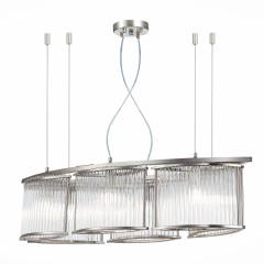 SL1627.103.06 ST Luce VELLETRI Подвесная люстра, E14,6х40W, хром/прозрачный SL1627.103.06 ST Luce VELLETRI Подвесная люстра, E14,6х40W, хром/прозрачный