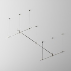 Готовая конструкция Maytoni Flraity прямая 2м х 1м двухуровневая на тросовых подвесах Hang TFC-Flar-H07-PT