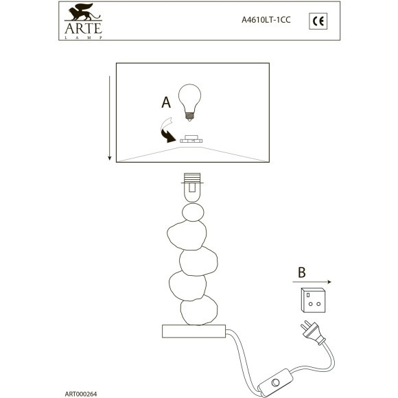 Декоративная настольная лампа Arte Lamp SELECTION A4610LT-1CC