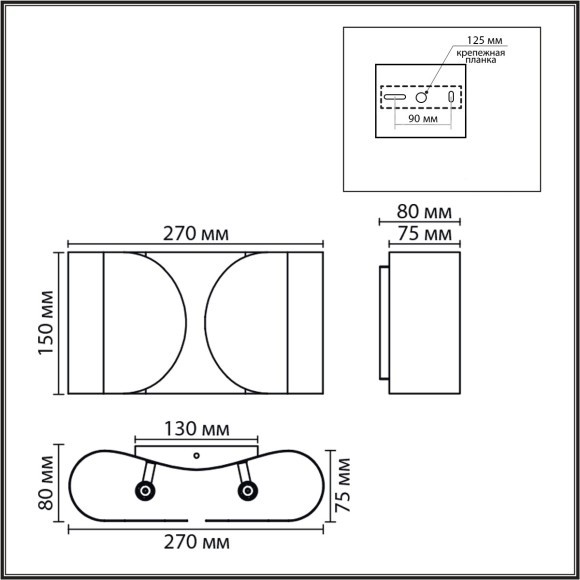 Бра G9 2*20W 220V OLVE 8389/2W