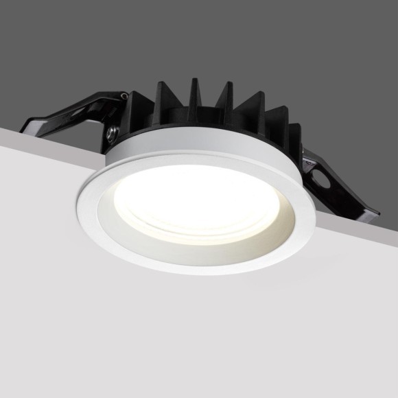 359844 Белый круглый светодиодный светильник с перекл. цв. температуры 15W 1500Лм 2700;3200;4000К 120° UGR16 CRI95 IP44 Novotech FLUO