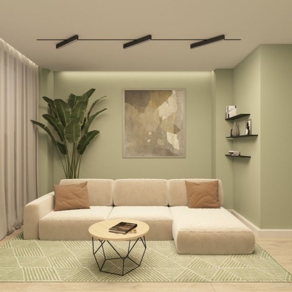 Однофазный двужильный светодиодный трековый светильник Denkirs DK6644-BK Edder 4000К 3120Лм CRI90+ 24° 40Вт