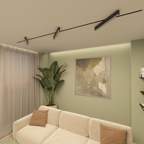 Однофазный двужильный светодиодный трековый светильник Denkirs DK6644-BK Edder 4000К 3120Лм CRI90+ 24° 40Вт