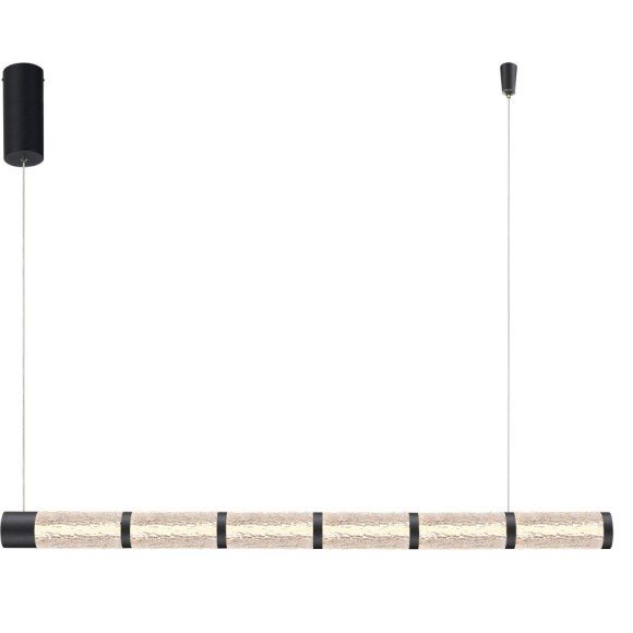4051/02/12PL Stilfort Columnia (Колумния) Черная подвесная люстра с прозрачным плафоном LED