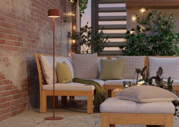 901897 ROCCANOVA-L Светодиодный диммируемый торшер на солнечной батарее с сенсорным выключателем, 2.8Вт, 270Лм, 3000К