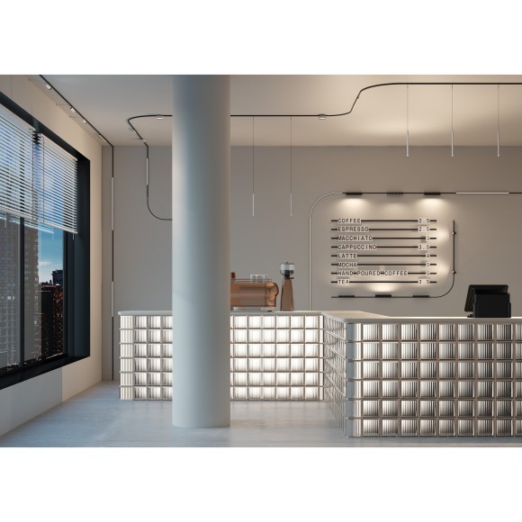 TR192-1-8W4K-B Ультратонкий трековый диммируемый по TRIAC 0/1-10V магнитный светодиодный светильник Maytoni Levity CRI90+ 4000К 250Лм 100° 8Вт