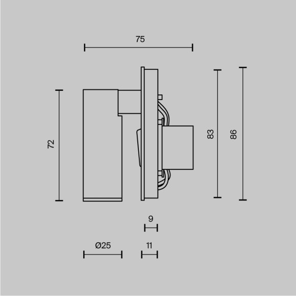 Бра для чтения светодиодное с выключателем Mirax C040WL-L3W3K