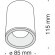 Уличный потолочный светильник Maytoni C029CL-01W Zoom IP65 под лампу 1xGU10 50W