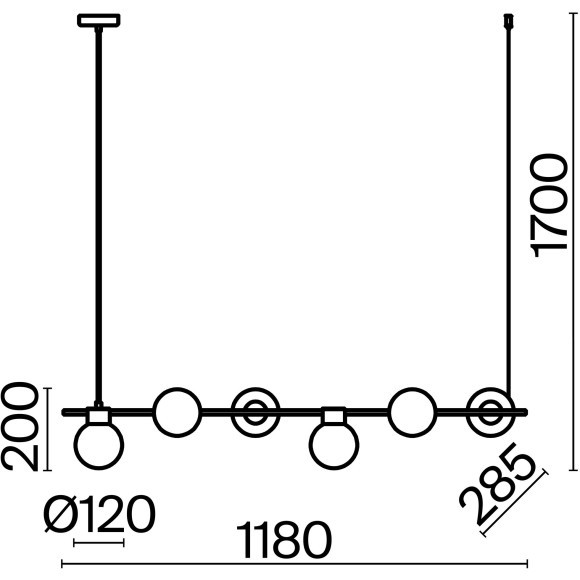 Подвесной светильник Freya FR5232PL-06B1