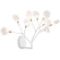 Бра Crystal Lux EVITA AP9 WHITE/TRANSPARENT