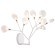 Бра Crystal Lux EVITA AP9 WHITE/TRANSPARENT