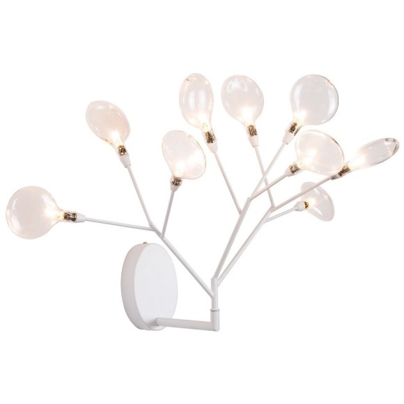 Бра Crystal Lux EVITA AP9 WHITE/TRANSPARENT