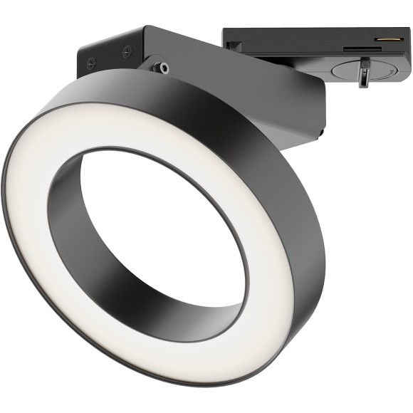 Однофазный двужильный светодиодный трековый светильник Maytoni Unity TR044-1-12W3K-B Rim 3000К 650Лм CRI85+ 110° 12Вт