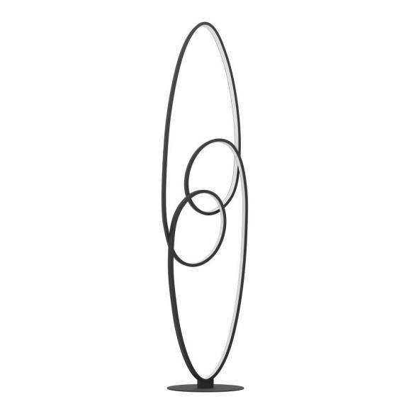 901015 GIANELLA Светодиодный торшер с выключателем, 38Вт, 4400Лм, 3000К, алюминий/сталь/пластик, черный/белый