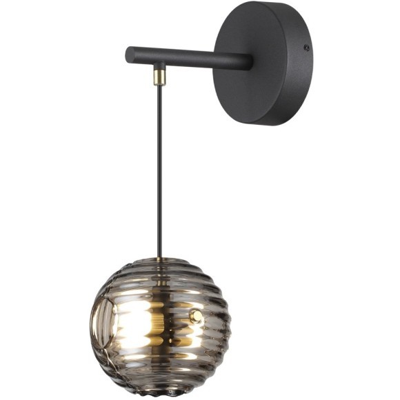 5041/12WL MODERN ODL24 425 черн./золото/дымчатый/металл/стеко Бра LED 12W 4000К 1526Лм TRONI