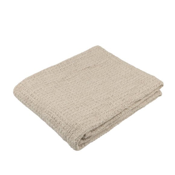 420333 LONGLAC Плед бежевый 100% хлопок L1300, B1700 420333 LONGLAC Плед бежевый 100% хлопок L1300, B1700