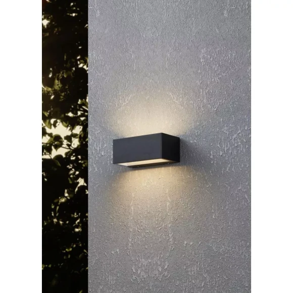 Уличный настенный светильник EGLO SPONGANO 900885, встроенный LED 2 × 5Вт, 3000 / 4000 / 5000 / 6500К, CRI 80, световой поток 1200Лм, IP65, подключение 220В