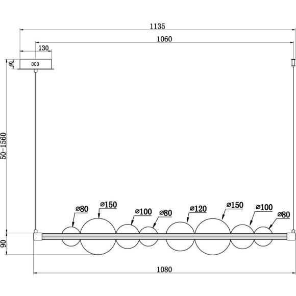 Подвесной светильник Freya FR5396PL-L13BS