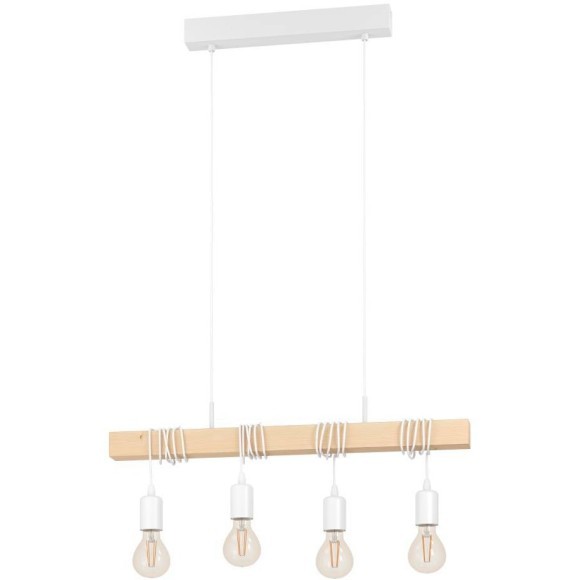 43704 Подвес TOWNSHEND, 4х60W(E27), L700, B105, H1100, сталь, белый/дерево, коричневый 43704 Подвес TOWNSHEND, 4х60W(E27), L700, B105, H1100, сталь, белый/дерево, коричневый