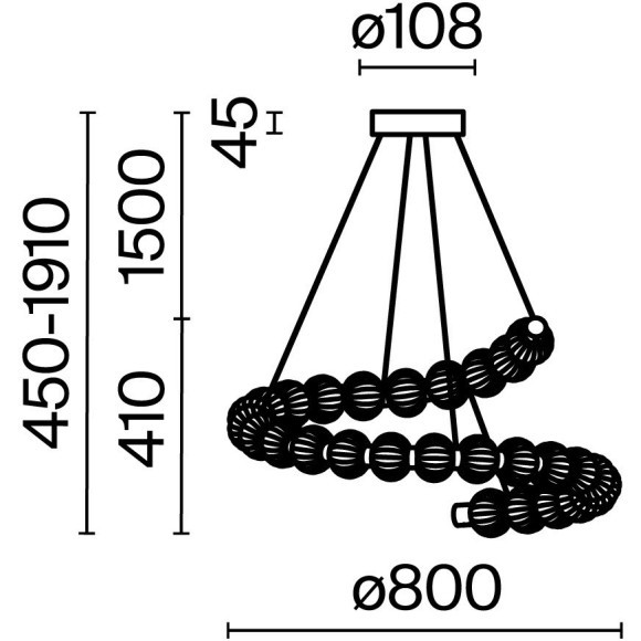 Подвесной светильник Maytoni MOD555PL-L35G3K