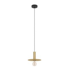 900731 Подвесной светильник (люстра) ESCANDELL, 1X40W (E27), ?250, сталь, черный, матовая латунь 900731 Подвесной светильник (люстра) ESCANDELL, 1X40W (E27), ?250, сталь, черный, матовая латунь