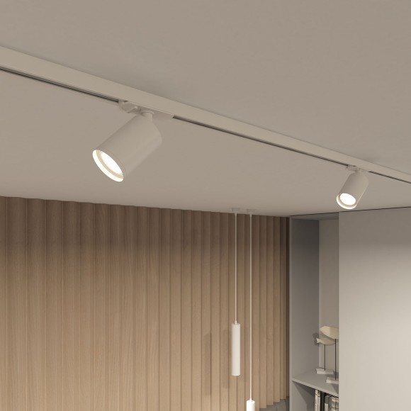 Однофазный двужильный трековый светильник Denkirs DK6201-WH SOLID Tube под сменную лампу GU5.3 Однофазный двужильный трековый светильник Denkirs DK6201-WH SOLID Tube под сменную лампу GU5.3