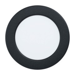 99157 Светодиодный встраиваемый светильник FUEVA 5, 5,5W (LED), ?117, ET26, 700lm, 4000K, сталь, черный/пл