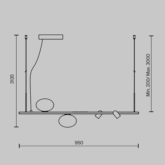 Подвесной светильник Maytoni MOD350PL-02BBS Подвесной светильник Maytoni MOD350PL-02BBS
