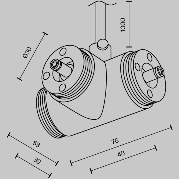 T-образный плоский коннектор для системы Maytoni Shelf с вводом питания CA015TC-P-B