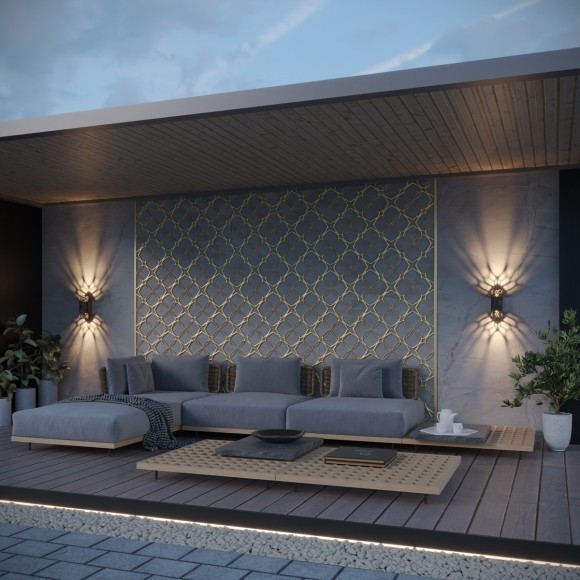 Светильник ландшафтный настенный IP65 LED 2*5W 3000К Novotech NETZ 359537