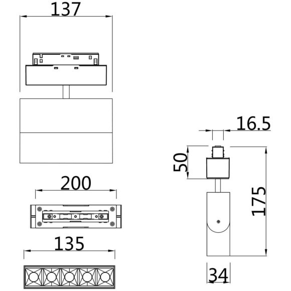 TR015-2-10W3K-W Трековый магнитный светодиодный светильник Maytoni Gravity CRI90+ 3000К 700Лм 24° 10Вт