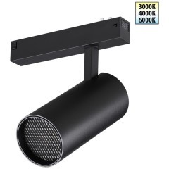 359960 Трековый светодиодный спот с перекл. цвет. температуры 3000;4000;6000К и антибликовым фильтром, 220В, 30Вт, 1950Лм, CRI90 Novotech VECTOR 359960 Трековый светодиодный спот с перекл. цвет. температуры 3000;4000;6000К и антибликовым фильтром, 220В, 30Вт, 1950Лм, CRI90 Novotech VECTOR