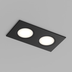 DK3112-BK Встраиваемый черный влагозащищенный светильник Denkirs PORT 2 лампы GU5.3 или LED модуля макс. 15 Вт