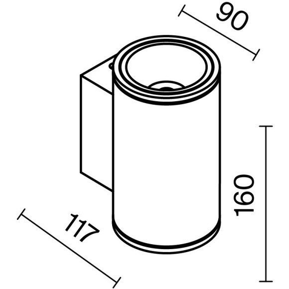 Настенный светильник (бра) Outdoor O303WL-L10W3K