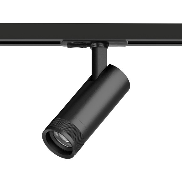 Трековый однофазный двужильный черный спот с изм. углом рассеивания 20-55° и рег. цвет. температурой 2700;4200;6000К 12W 840Лм CRI90 Canno Pro Lightstar C4127SS