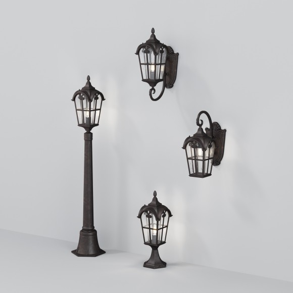 Уличный настенный светильник Maytoni O413WL-01BZ Albion IP44 под лампу 1xE27 60W