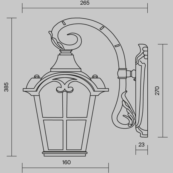 Уличный настенный светильник Maytoni O413WL-01BZ Albion IP44 под лампу 1xE27 60W