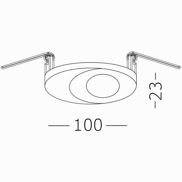 ST216.408.01 Св-к встр. Черный GU10 1*7W IP20 D100xH23 220V Без ламп Встраиваемые светильники