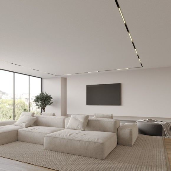 359479 Трековый светодиодный TUYA SMART светильник Novotech Flum CRI90+ 3000-6500К 960Лм 100° 12W Bluetooth Wi-Fi Алиса