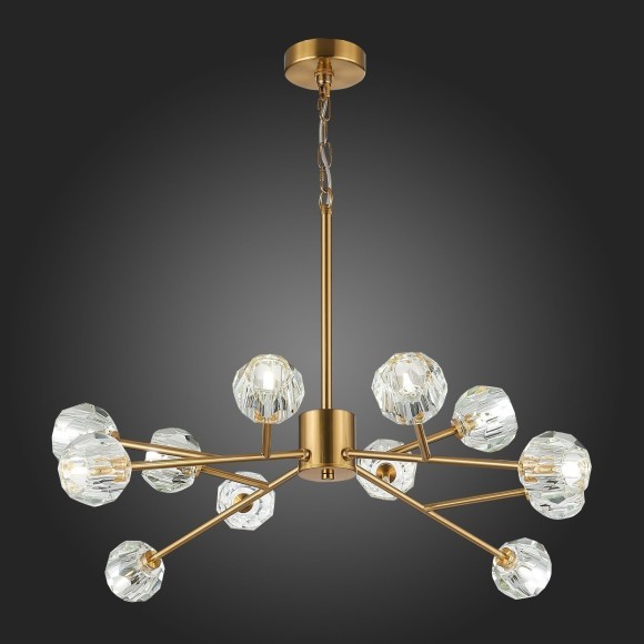 SL1166.303.12 Светильник подвесной ST-Luce Латунь/Прозрачный G9 LED 12*5W ROMANO SL1166.303.12 Светильник подвесной ST-Luce Латунь/Прозрачный G9 LED 12*5W ROMANO